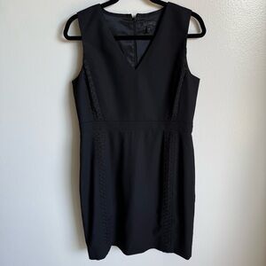 J. Crew Elegant Black Sleeveless 100% Wool Dress, Professional, Formal, 12P